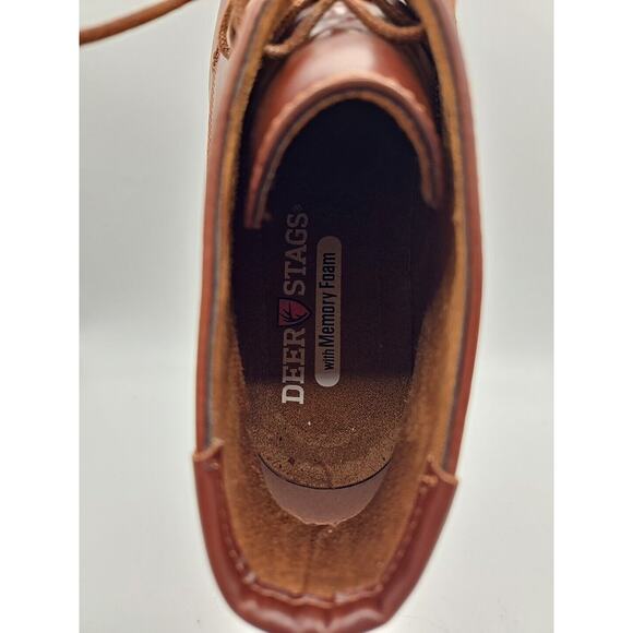 DEER STAGS Bangor Mens Lace Up Ankle Chukka Boots Leather Brown 10.5M New In Box - Picture 4 of 8